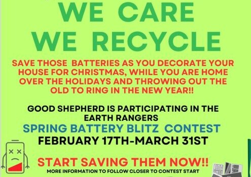 We care, We recycle poster