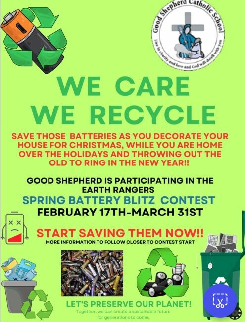 We care, We recycle poster