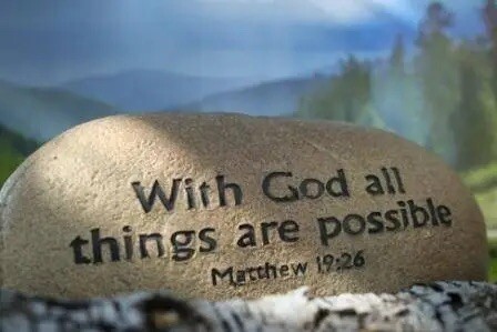 Rock that says with God all things are possible